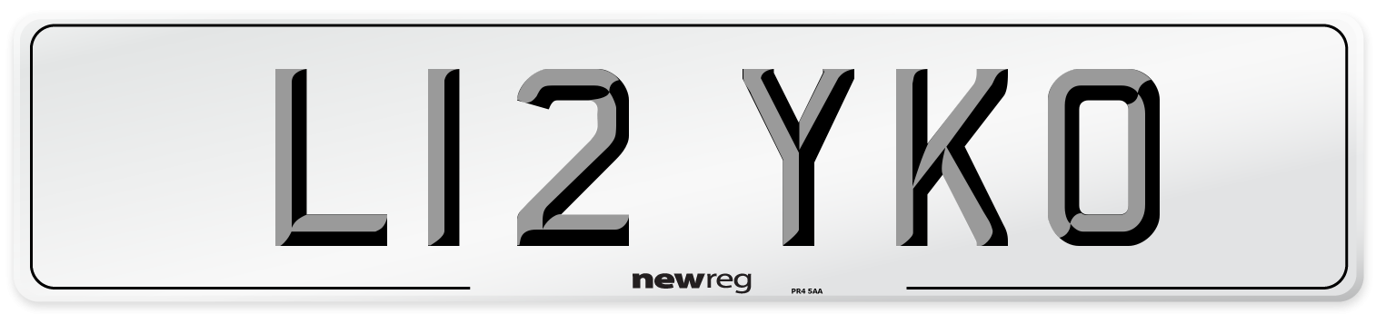 L12 YKO Number Plate from New Reg